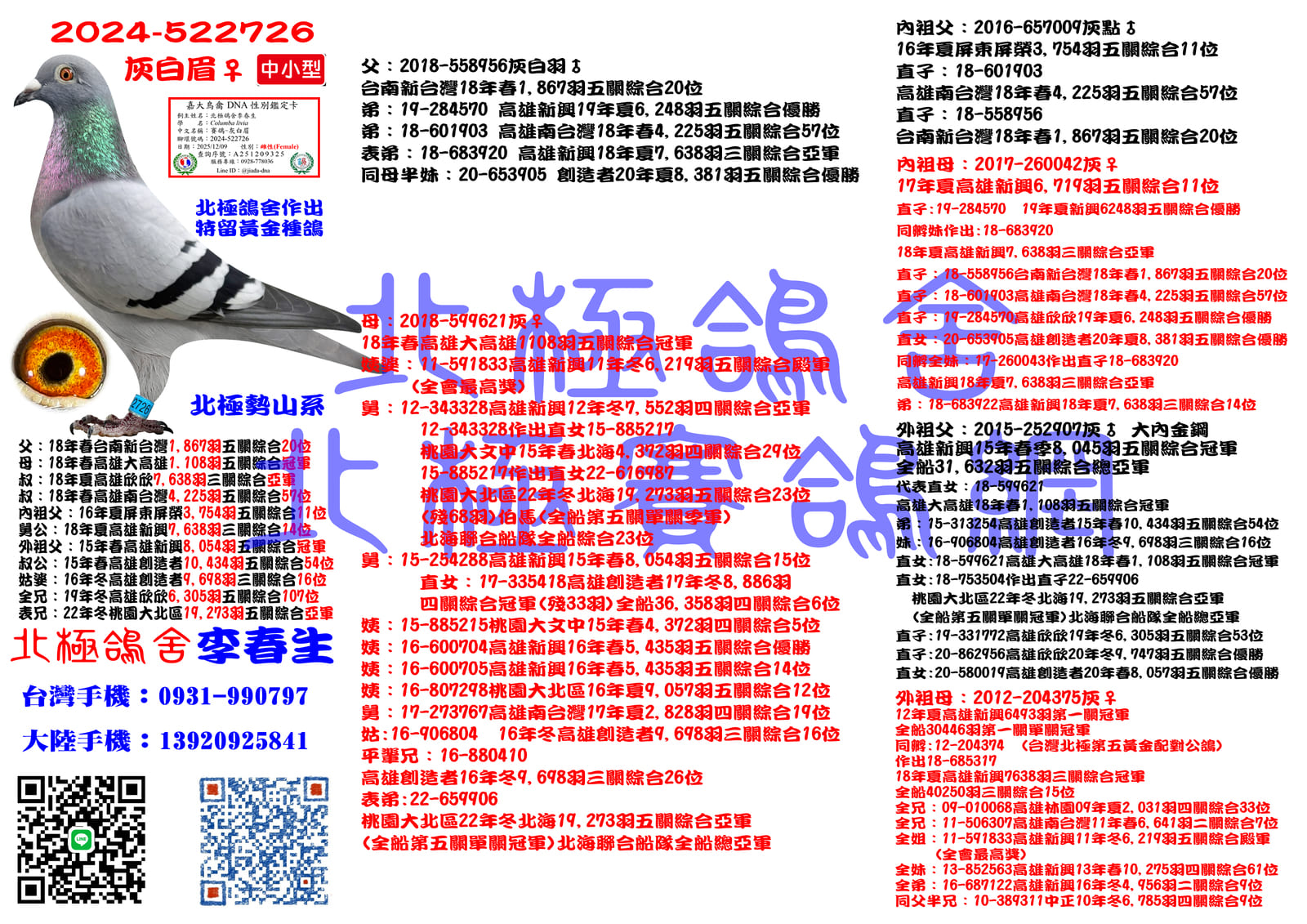 血統書水印示意圖