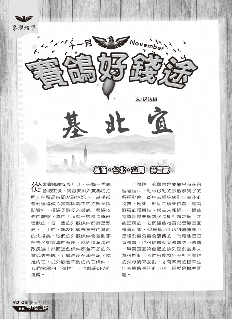運籌帷幄之中,決勝千里之外[本網站發佈:五洲賽鴿雜誌之圖文.皆經五洲李社長授權同意使用]